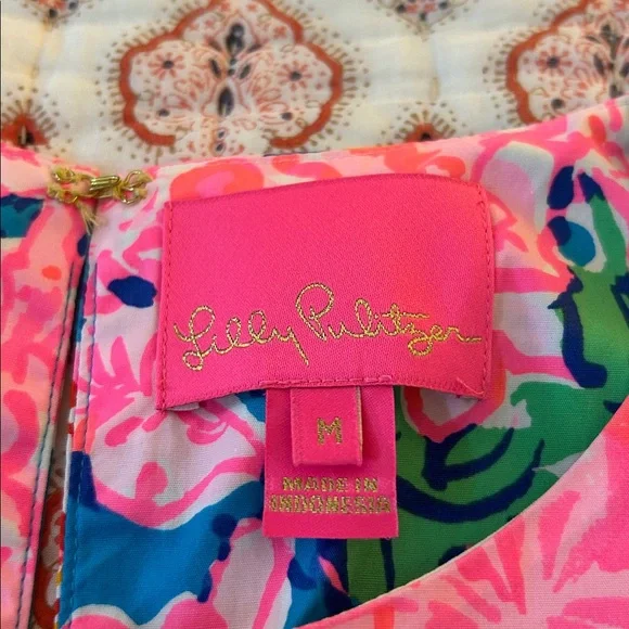 Lilly Pulitzer Pink, Blue, Green Floral dress - Picture 2 of 5